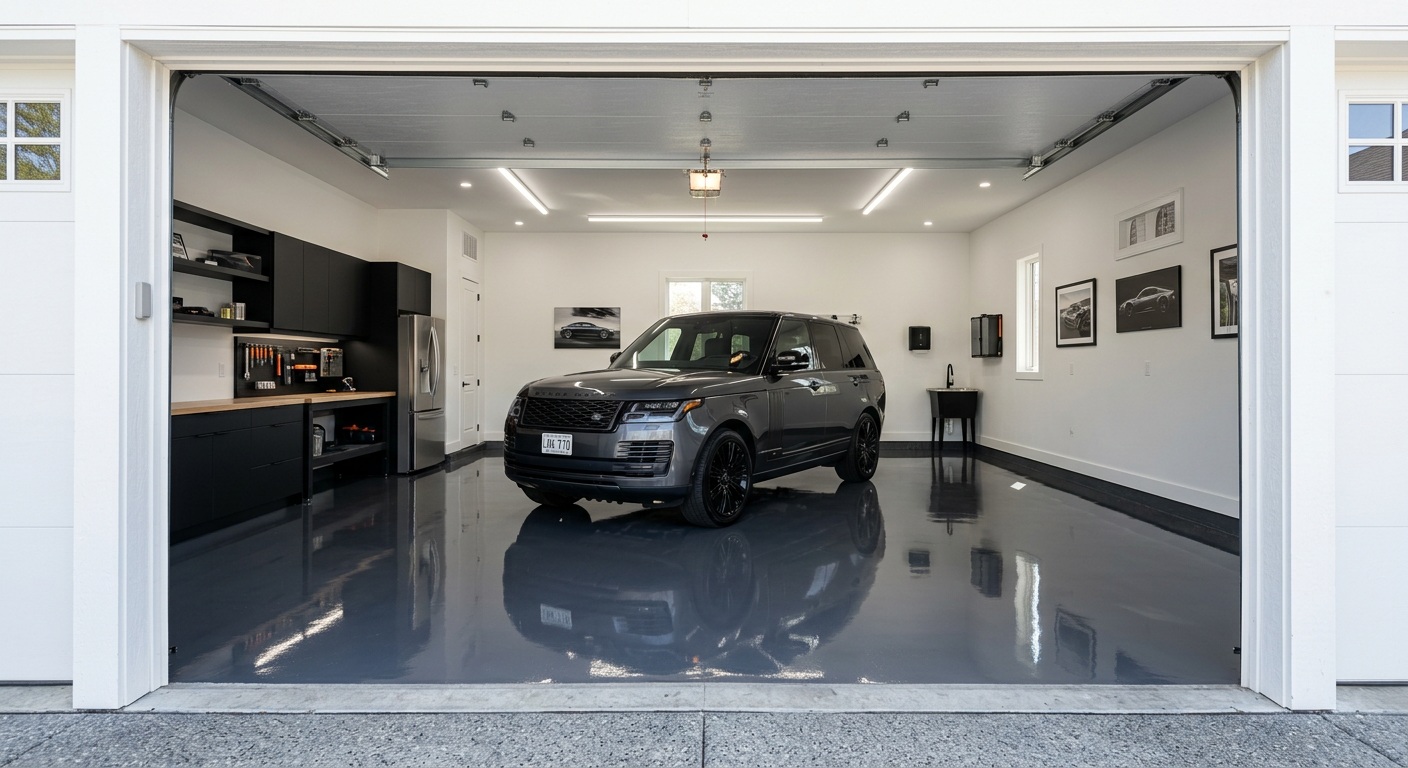 Polyaspartic garage floor